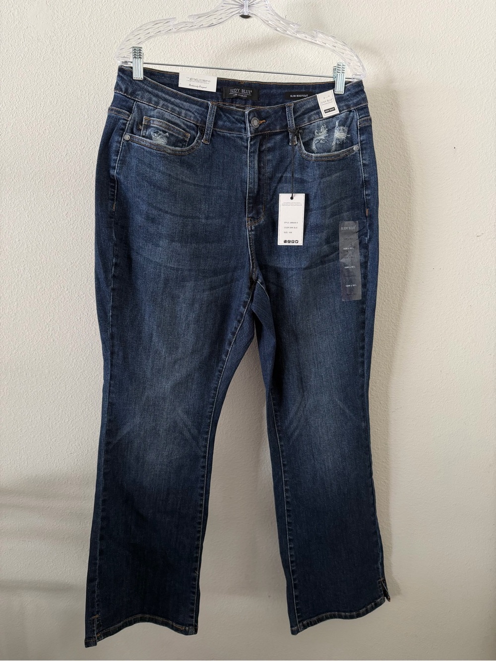 NWT Judy Blue High Waist Slim Bootcut Jeans Dark Wash 16W Size 16